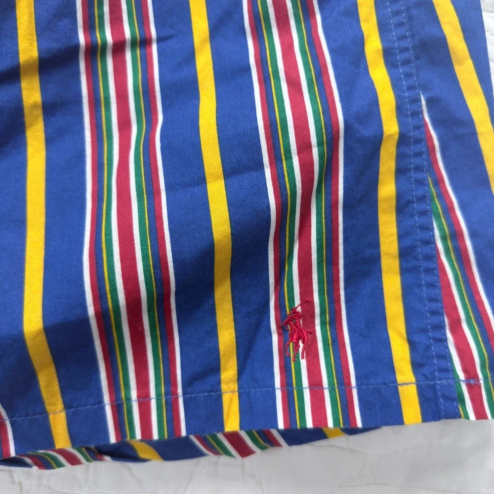Polo Ralph Lauren Mens Boxer Shorts 40 Multi Stripe Vintage Cotton Sleepwear